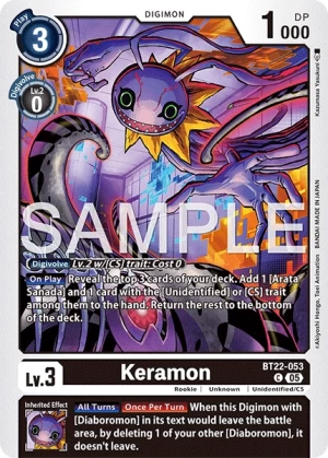 (053) Digimon TCG Cyber Eden Single: Keramon (BT22-053)  Common