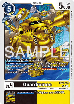 (056) Digimon TCG Cyber Eden Single: Guardromon (BT22-056)  Common