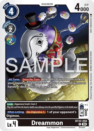 (058) Digimon TCG Cyber Eden Single: Dreammon (BT22-058)  Common