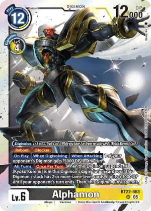 (063) Digimon TCG Cyber Eden Single: Alphamon (BT22-063) (V.2)  Alternative Art