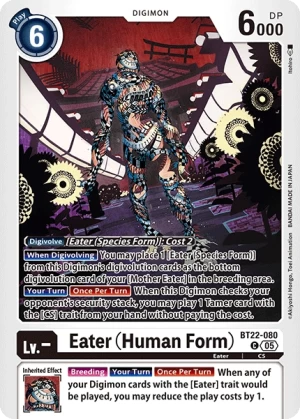 (080) Digimon TCG Cyber Eden Single: Eater (Human Form) (BT22-080)  Common