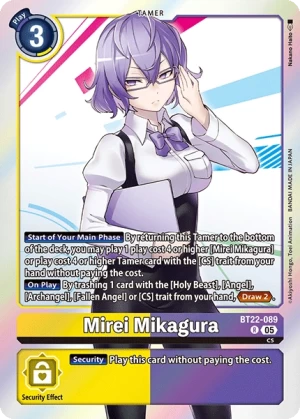 (089) Digimon TCG Cyber Eden Single: Mirei Mikagura (BT22-089) (V.1)  Rare