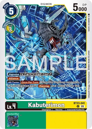 (041) Digimon TCG Hackers' Slumber Single: Kabuterimon (BT23-041)  Uncommon