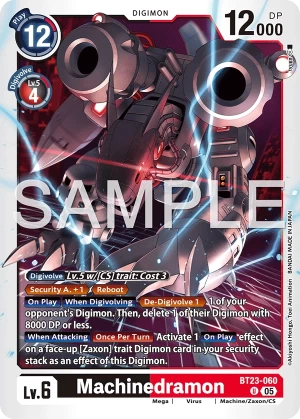 (060) Digimon TCG Hackers' Slumber Single: Machinedramon (BT23-060)  Uncommon
