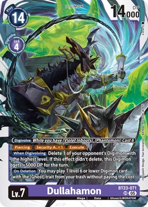 (071) Digimon TCG Hackers' Slumber Single: Dullahamon (BT23-071) (V.1)  Super Rare