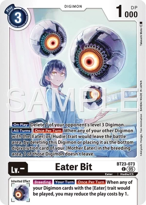 (073) Digimon TCG Hackers' Slumber Single: Eater Bit (BT23-073)  Common