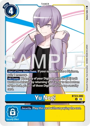 (080) Digimon TCG Hackers' Slumber Single: Yu Nogi (BT23-080) (V.2)  Alternative Art