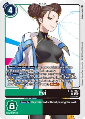 (083) Digimon TCG Hackers' Slumber Single: Fei (BT23-083) (V.1)  Rare