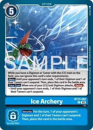 (092) Digimon TCG Hackers' Slumber Single: Ice Archery (BT23-092)  Common