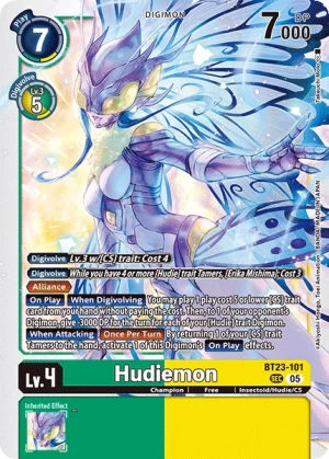 (101) Digimon TCG Hackers' Slumber Single: Hudiemon (BT23-101) (V.3)  Alternative Art