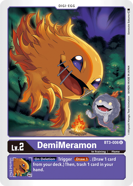 (BT3-006) Digimon TCG Release Special Booster v1.5 Single: DemiMeramon (BT3-006)  Uncommon
