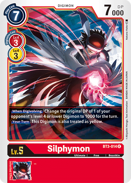 (BT3-014) Digimon TCG Release Special Booster v1.5 Single: Silphymon (BT3-014)  Rare