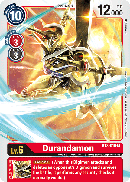 (BT3-016) Digimon TCG Release Special Booster v1.5 Single: Durandamon (BT3-016)  Rare