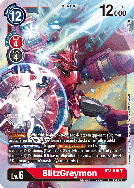 (BT3-018) Digimon TCG Release Special Booster v1.5 Single: BlitzGreymon (BT3-018)  Super Rare