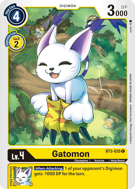 (BT3-035) Digimon TCG Release Special Booster v1.5 Single: Gatomon (BT3-035)  Common