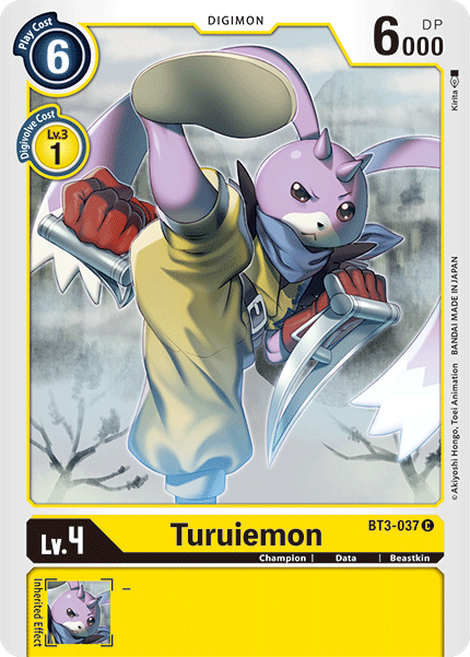 (BT3-037) Digimon TCG Release Special Booster v1.5 Single: Turuiemon (BT3-037)  Common