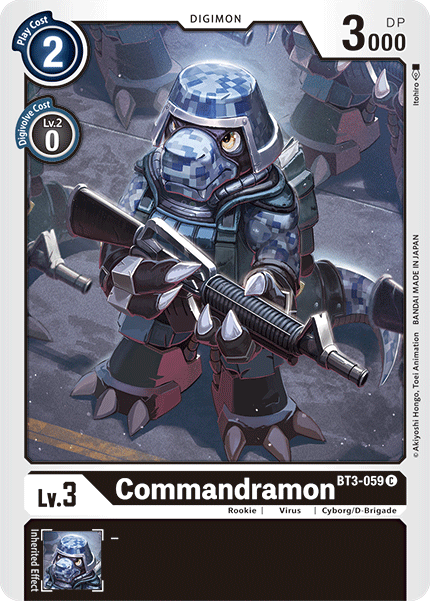 (BT3-059) Digimon TCG Release Special Booster v1.5 Single: Commandramon (BT3-059)  Common