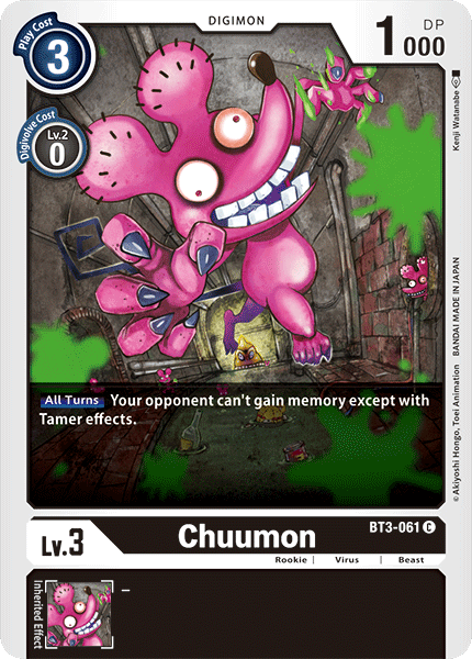 (BT3-061) Digimon TCG Release Special Booster v1.0 Single: Chuumon (BT3-061)  Common