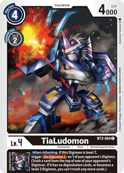 (BT3-064) Digimon TCG Release Special Booster v1.5 Single: TiaLudomon (BT3-064)  Common