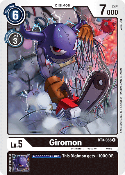 (BT3-068) Digimon TCG Release Special Booster v1.5 Single: Giromon (BT3-068)  Common