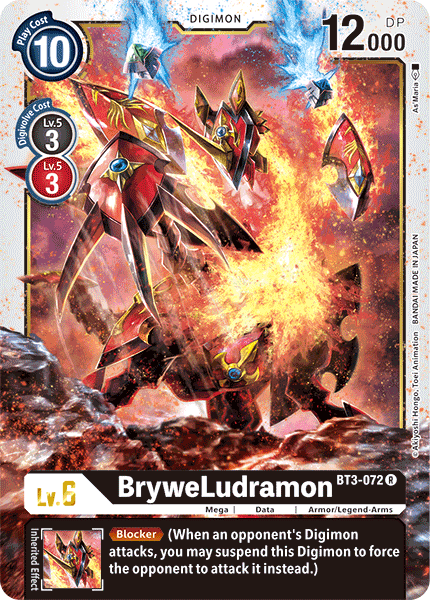 (BT3-072) Digimon TCG Release Special Booster v1.5 Single: BryweLudramon (BT3-072)  Rare