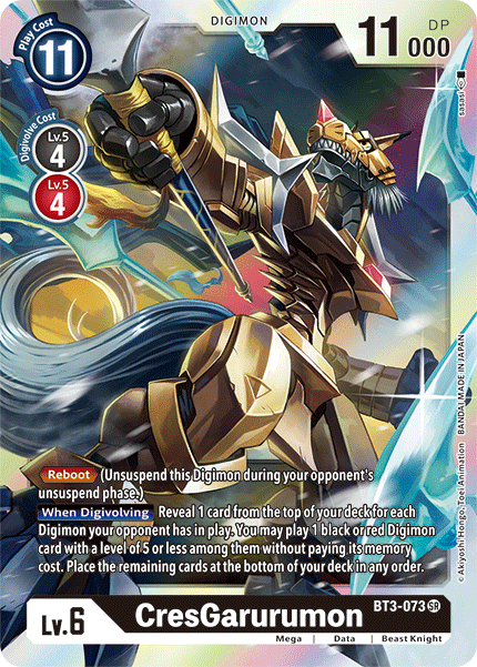 (BT3-073) Digimon TCG Release Special Booster v1.5 Single: CresGarurumon (BT3-073) (V.1)  Super Rare