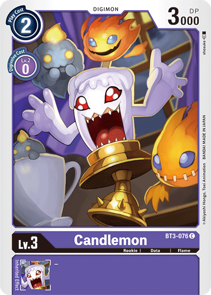 (BT3-076) Digimon TCG Release Special Booster v1.5 Single: Candlemon (BT3-076)  Common