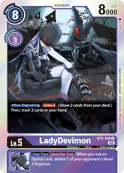 (BT3-088) Digimon TCG Resurgence Booster Single: LadyDevimon (BT3-088)  Rare