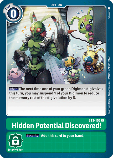 (BT3-103) Digimon TCG Release Special Booster v1.5 Single: Hidden Potential Discovered! (BT3-103)  Uncommon