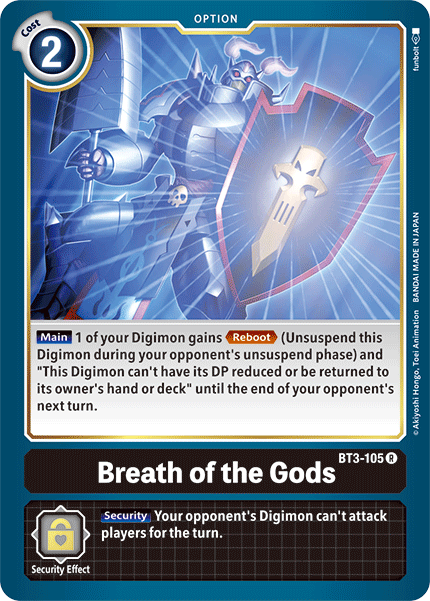 (BT3-105) Digimon TCG Release Special Booster v1.5 Single: Breath of the Gods (BT3-105)  Rare