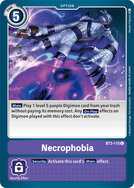 (BT3-110) Digimon TCG Release Special Booster v1.5 Single: Necrophobia (BT3-110)  Common