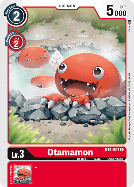(007) Digimon TCG Great Legend Single: Otamamon (BT4-007)  Common