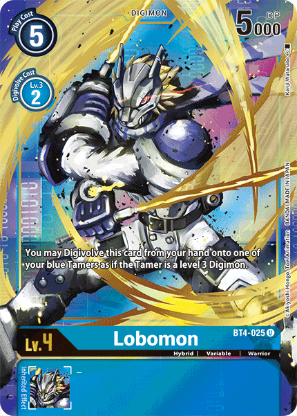 (025) Digimon TCG Great Legend Single: Lobomon (BT4-025) (V.2)  Alternative Art