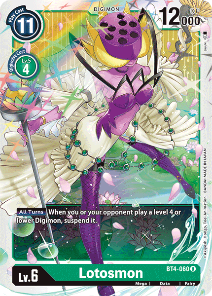(060) Digimon TCG Great Legend Single: Lotosmon (BT4-060)  Uncommon