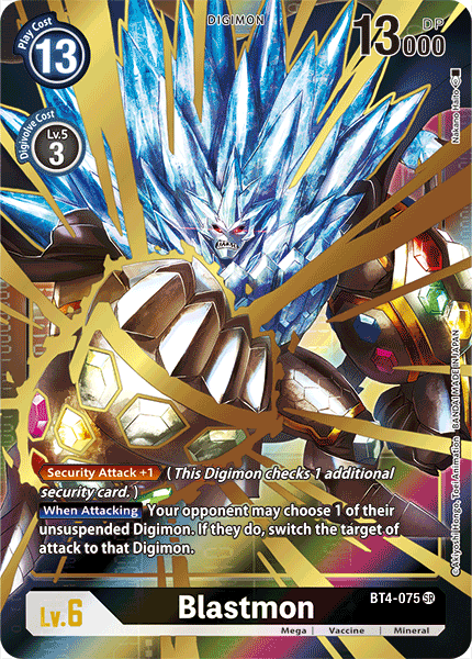 (075) Digimon TCG Great Legend Single: Blastmon (BT4-075) (V.2)  Alternative Art