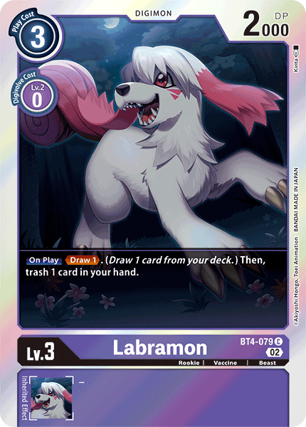 (BT4-079) Digimon TCG Resurgence Booster Single: Labramon (BT4-079)  Common