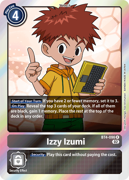 ( BT4-096) Digimon TCG Resurgence Booster Single: Izzy Izumi (BT4-096)  Rare
