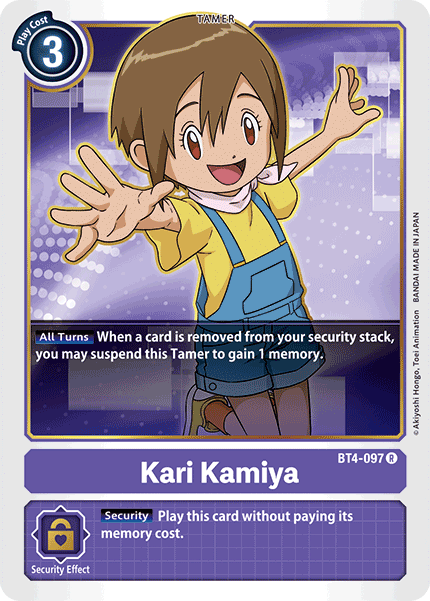 (097) Digimon TCG Great Legend Single: Kari Kamiya (BT4-097)  Rare