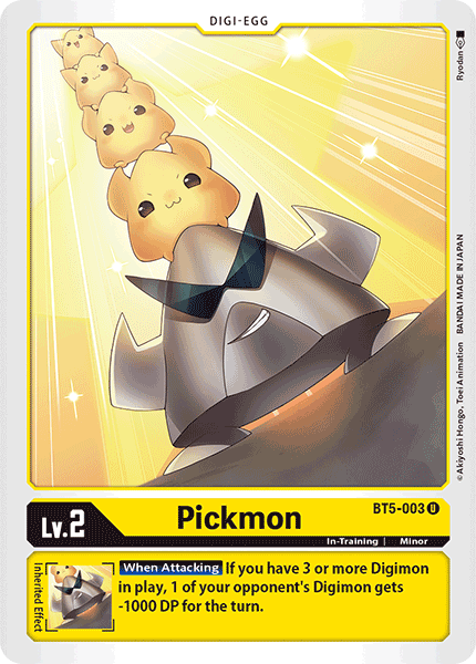 (003) Digimon TCG Battle Of Omni Single: Pickmon (BT5-003)  Uncommon