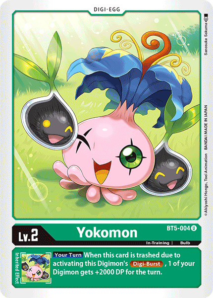 (004) Digimon TCG Battle Of Omni Single: Yokomon (BT5-004)  Uncommon
