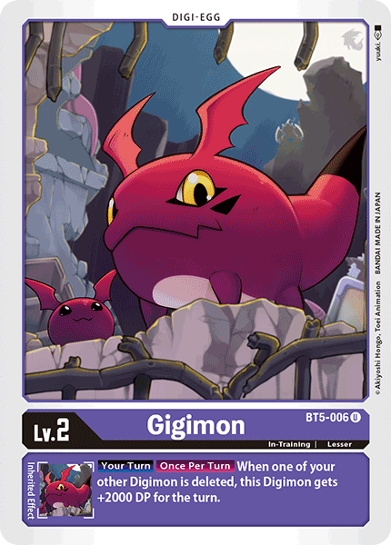 (006) Digimon TCG Battle Of Omni Single: Gigimon (BT5-006)  Uncommon