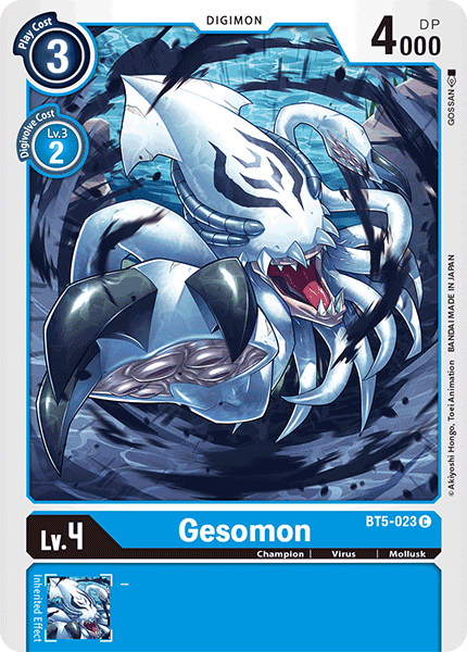 (023) Digimon TCG Battle Of Omni Single: Gesomon (BT5-023)  Common