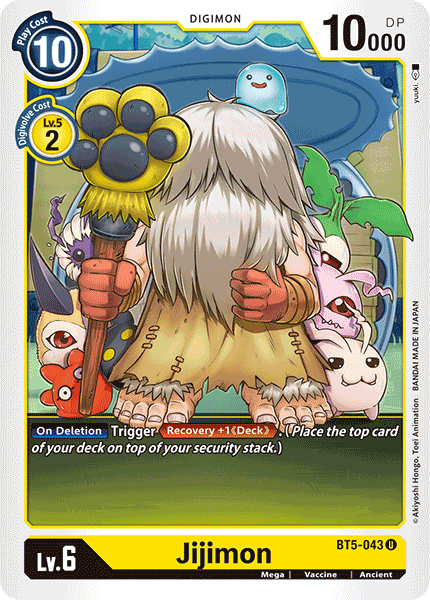 (043) Digimon TCG Battle Of Omni Single: Jijimon (BT5-043)  Uncommon