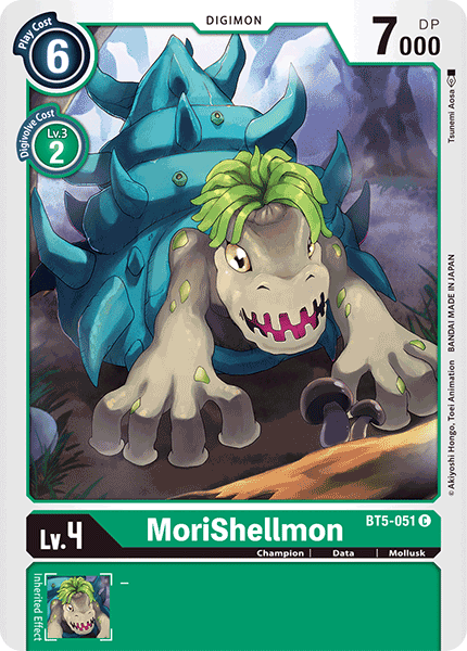 (051) Digimon TCG Battle Of Omni Single: MoriShellmon (BT5-051)  Common