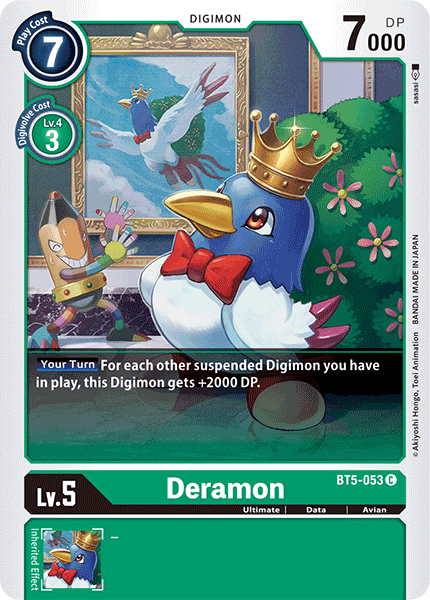 (053) Digimon TCG Battle Of Omni Single: Deramon (BT5-053)  Common