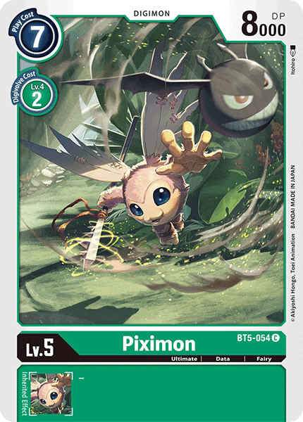 (054) Digimon TCG Battle Of Omni Single: Piximon (BT5-054)  Common