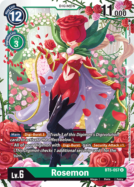 (057) Digimon TCG Battle Of Omni Single: Rosemon (BT5-057)  Uncommon