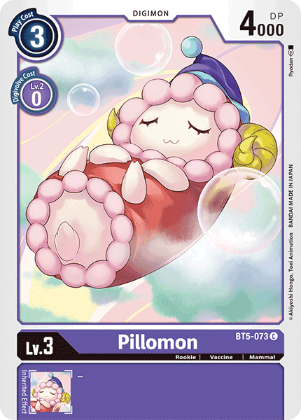 (073) Digimon TCG Battle Of Omni Single: Pillomon (BT5-073)  Common