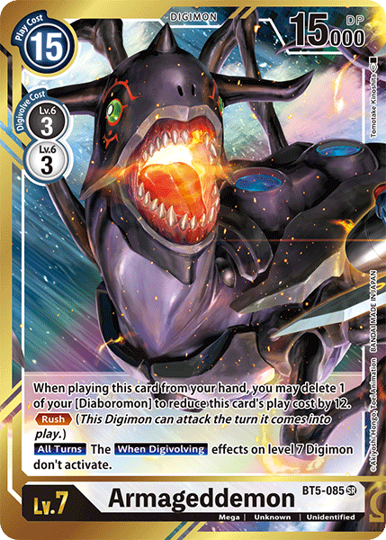 (085) Digimon TCG Battle Of Omni Single: Armageddemon (BT5-085) (V.2)  Alternative Art