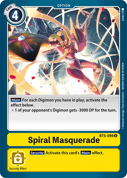 (099) Digimon TCG Battle Of Omni Single: Spiral Masquerade (BT5-099)  Uncommon